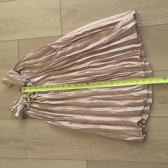 NWT ZARA PLEATED BLUSH SLEEVELESS TOP W/CHAIN LINK DETAIL - Picture 9 of 11